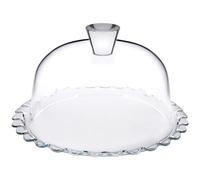 Queensway Home & Dining Glass Patisserie Cake Fruit Dessert Serving Plate Dish Display Holder Dome Cover