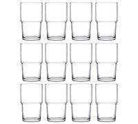 Queensway Home & Dining Hill Range 440ml Stackable Tumbler Glassware Cocktail Set of 6/12 (12)