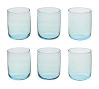 Queensway Home & Dining Modern Coloured Glass Tumblers Set - 280ml or 365ml Drinking Glasses for Water, Juice & Cocktails - Premium Quality Glassware - Ideal for Everyday Use or Entertaining Guests
