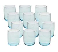 Queensway Home & Dining Modern Coloured Glass Tumblers Set - 280ml or 365ml Drinking Glasses for Water, Juice & Cocktails - Premium Quality Glassware - Ideal for Everyday Use or Entertaining Guests