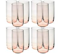 Queensway Home & Dining Modern Coloured Glass Tumblers Set - 280ml or 365ml Drinking Glasses for Water, Juice & Cocktails - Premium Quality Glassware - Ideal for Everyday Use or Entertaining Guests