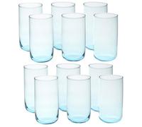 Queensway Home & Dining Modern Coloured Glass Tumblers Set - 280ml or 365ml Drinking Glasses for Water, Juice & Cocktails - Premium Quality Glassware - Ideal for Everyday Use or Entertaining Guests