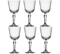 Queensway Home & Dining Wine, Cocktail & Party Drinking Glasses Set - 230ml Elegant Goblets for Red & White Wine, Cocktails & Beverages - Stylish Glassware for Dining, Parties & Events (6 Glasses)