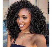 QUEENTAS 6Packs Passion Twist Hair Crochet Hair Extensions for Women Braiding Hair Wigs for Black Women 72 Roots (8inch,#1B)
