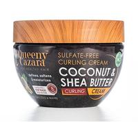 Queeny Cazara Coconut & Shea Butter - Sulfate Free CURLING CREAM 260 ml / 8.8 oz - (Made with Vitamin B Complex) (For Natural, Curls, & Waves) - Defines, Softens, & Moisturizes.