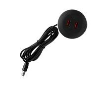 QUEENYARD 2 Port USB Desktop Embedded Charging Adapter for Computer Desk Data Line Splitter Adapter Fast Port for Small Appliances