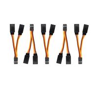 QUEENYARD 5Pcs 30Core Short Servo Y Extension Cable 5cm Leads Wire for Models and Robotics with Silicone Remote Controls Servo