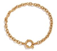 QUEENYARD Chain Buckles Bracelet,Chain Buckles Designs Paperclip Bracelet Sturdy Stainless Steel Jewelry for Fashionable Individuals Casual Wear