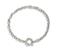 QUEENYARD Chain Buckles Bracelet,Chain Buckles Designs Paperclip Bracelet Sturdy Stainless Steel Jewelry for Fashionable Individuals Casual Wear