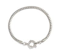 QUEENYARD Chain Buckles Bracelet,Chain Buckles Designs Paperclip Bracelet Sturdy Stainless Steel Jewelry for Fashionable Individuals Casual Wear