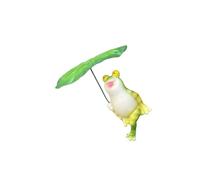 QUEENYARD Lotuses Leaf Garden Statue,Adorable Artistic Frogs Sculpture Figurine With Lotuses Leaf Suitable For Garden Yard Outdoor Aquariums Resin Decoration