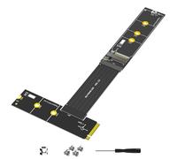 QUEENYARD PCIE4.0 NVME Solid Disk Adapter Cable 41CM Total Length Supports All Form Factors 2230 to 2280 Disks No External Power Solid Disk Extension Cable