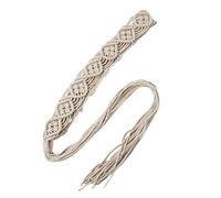 QUEENYARD Popular Waxed Rope Belt For Female Casual Adjustable Self Knotted Crochet Belt For Long Dress Girl Vacation Waist Decors