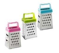 QUEENYARD Small Square Grater,3Pcs Small Cheese Grater Set Multifunctional Stainless Steel Square Graters for Vegetables Chocolate and More