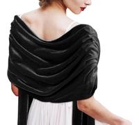 QUEENYARD Velvets Shawl, Elegant Luxurious Shawl Women's Daytime Wear Velvets Warmth Fashionable for Office Travel Or Casual Outings