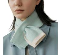 QUEENYARD winter scarf, Warm Knitting Short Scarf for Office Suit Decorative Neck Gaiter Neck Shawl Women Neckwear Outdoor Indoor Crossed Scarf