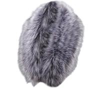 QUEENYARD Women Scarf, Women's Furry Plush Collar Trim for Hoods Replacement Shawl Large Scarf Wrap Stoles Winter Neck Warmer Coat Accessory