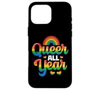 Queer All Year LGBT Rainbow Pride Flag Genderqueer Case for iPhone 16 Pro Max