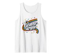 Queer All Year LGBT Rainbow Pride Flag Genderqueer Tank Top