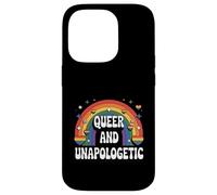 Queer And Unapologetic. Retro Groovy LGBTQ+ Pride Case for iPhone 14 Pro