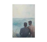 Queer Art Retro Vibe Poster, Gay Muscle Art, Canvas Gallery Wraps, Gift for Him (10)