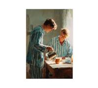 Queer Art Retro Vibe Poster, Gay Muscle Art, Canvas Gallery Wraps, Gift for Him (24)