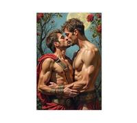Queer Art Retro Vibe Poster, Gay Muscle Art, Canvas Gallery Wraps, Gift for Him (37)
