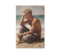 Queer Art Retro Vibe Poster, Gay Muscle Art, Canvas Gallery Wraps, Gift for Him (5)