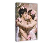 Queer Art Retro Vibe Poster, Gay Muscle Art, Canvas Gallery Wraps, Gift for Him (53)