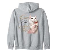 Queer as a Cat at Cocktail Hour Martinis Cosmos Time Zip Hoodie