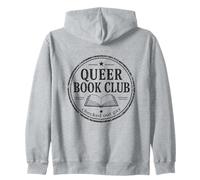 Queer Book Club LGBTQ+ Reader Checked Out Gay Design Zip Hoodie
