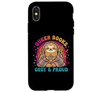 Queer Books Cozy and Proud with Sloth Case for iPhone X/XS