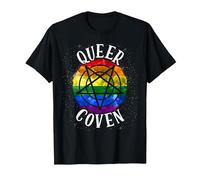 Queer Coven Funny Witch Gay Pride Halloween T-Shirt, Men, Black, 4X-Large