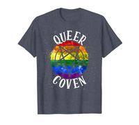 Queer Coven Funny Witch Gay Pride Halloween T-Shirt, Men, Heather Blue, 5X-Large