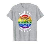 Queer Coven Funny Witch Gay Pride Halloween T-Shirt, Men, Heather Grey, 4X-Large