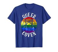 Queer Coven Funny Witch Gay Pride Halloween T-Shirt, Men, Royal Blue, Medium