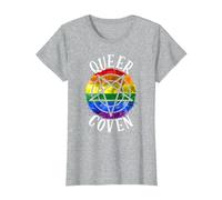 Queer Coven Funny Witch Gay Pride Halloween T-Shirt, Women, Heather Grey, Large