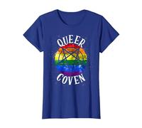 Queer Coven Funny Witch Gay Pride Halloween T-Shirt, Women, Royal Blue, Medium