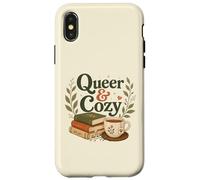 Queer & Cozy LGBT Pride Book Lover Cottagecore Case for iPhone X/XS