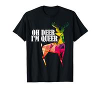 Queer Deer Rainbow Lesbian Gay CSD Pride Party Wear LGBT T-Shirt