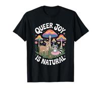 Queer Joy is Natural Cute LGBTQ Pride Deer and Raccoon T-Shirt