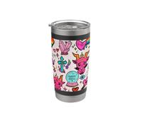 Queer Magic Pink Demon Pastel Goth Witchcore Art Stainless Steel Insulated Tumbler