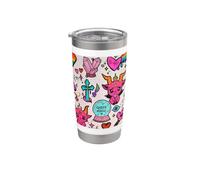 Queer Magic Pink Demon Pastel Goth Witchcore Art Stainless Steel Insulated Tumbler