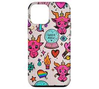 Queer Magic Rainbow Witchy Doodle Design Case for iPhone 12 mini