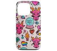 Queer Magic Rainbow Witchy Doodle Design Case for iPhone 13 Pro