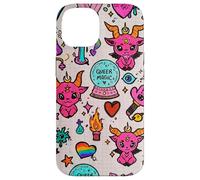 Queer Magic Rainbow Witchy Doodle Design Case for iPhone 14