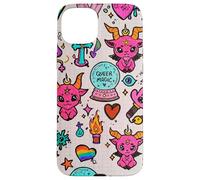 Queer Magic Rainbow Witchy Doodle Design Case for iPhone 15 Plus