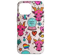 Queer Magic Rainbow Witchy Doodle Design Case for iPhone 16 Pro Max