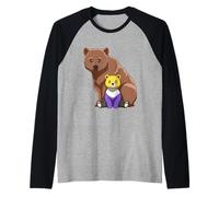 Queer Nonbinary Mama Bear Raglan Baseball Tee