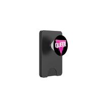 Queer Pink Triangle In Punk Spray Paint Stencil Style Font PopSockets PopWallet for MagSafe
